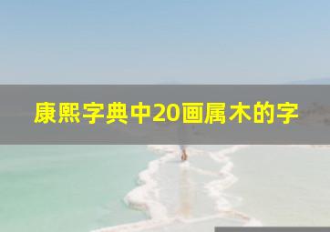 康熙字典中20画属木的字