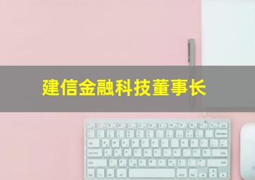 建信金融科技董事长