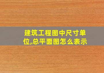 建筑工程图中尺寸单位,总平面图怎么表示