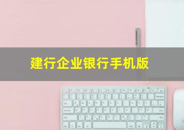 建行企业银行手机版