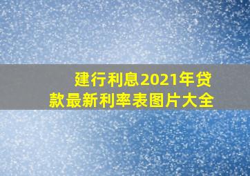 建行利息2021年贷款最新利率表图片大全