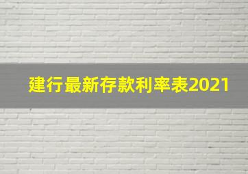 建行最新存款利率表2021