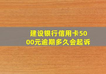 建设银行信用卡5000元逾期多久会起诉