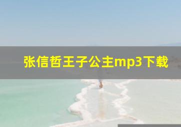 张信哲王子公主mp3下载