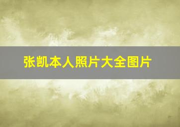 张凯本人照片大全图片