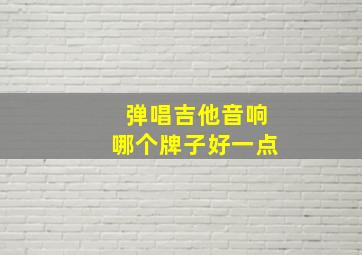 弹唱吉他音响哪个牌子好一点