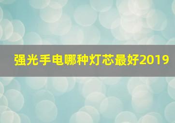 强光手电哪种灯芯最好2019