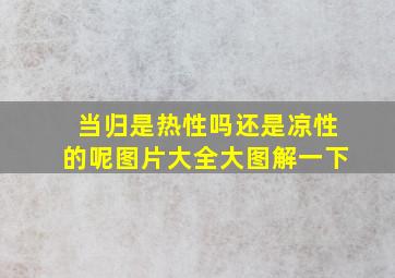 当归是热性吗还是凉性的呢图片大全大图解一下