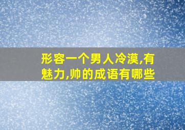 形容一个男人冷漠,有魅力,帅的成语有哪些