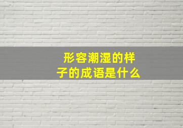 形容潮湿的样子的成语是什么