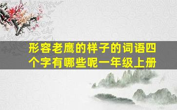 形容老鹰的样子的词语四个字有哪些呢一年级上册