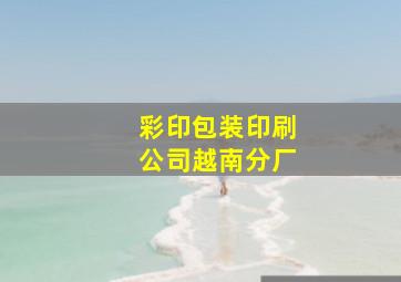 彩印包装印刷公司越南分厂