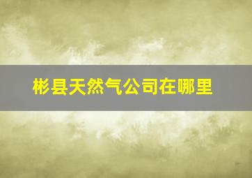 彬县天然气公司在哪里