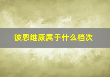 彼恩维康属于什么档次