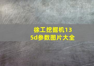 徐工挖掘机135d参数图片大全