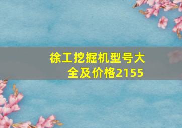 徐工挖掘机型号大全及价格2155