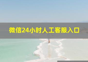 微信24小时人工客服入口