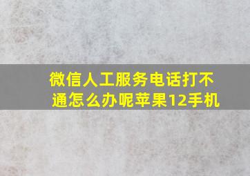 微信人工服务电话打不通怎么办呢苹果12手机