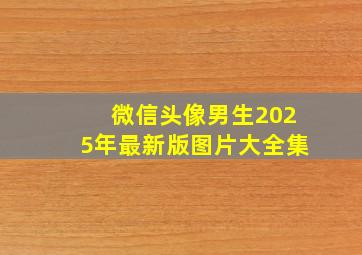 微信头像男生2025年最新版图片大全集