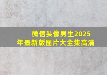 微信头像男生2025年最新版图片大全集高清