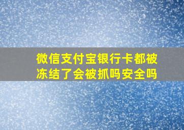 微信支付宝银行卡都被冻结了会被抓吗安全吗