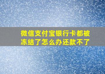 微信支付宝银行卡都被冻结了怎么办还款不了