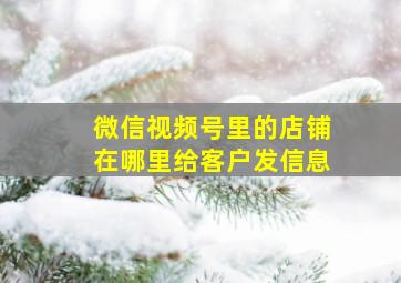 微信视频号里的店铺在哪里给客户发信息