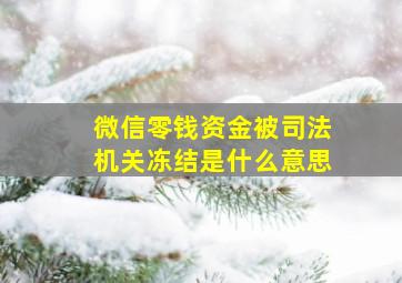 微信零钱资金被司法机关冻结是什么意思