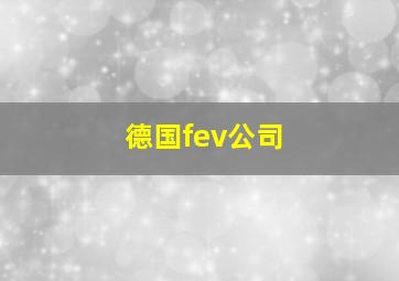 德国fev公司