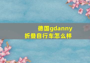 德国gdanny折叠自行车怎么样