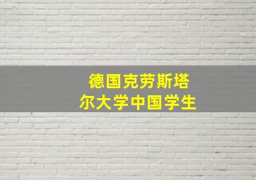 德国克劳斯塔尔大学中国学生