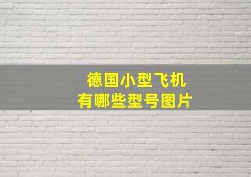 德国小型飞机有哪些型号图片