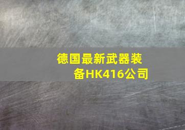 德国最新武器装备HK416公司