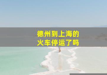 德州到上海的火车停运了吗