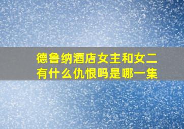 德鲁纳酒店女主和女二有什么仇恨吗是哪一集