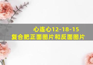 心连心12-18-15复合肥正面图片和反面图片