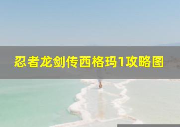 忍者龙剑传西格玛1攻略图