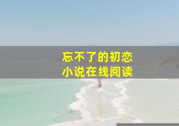 忘不了的初恋小说在线阅读