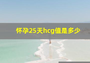 怀孕25天hcg值是多少