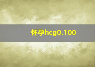 怀孕hcg0.100