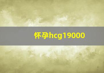 怀孕hcg19000