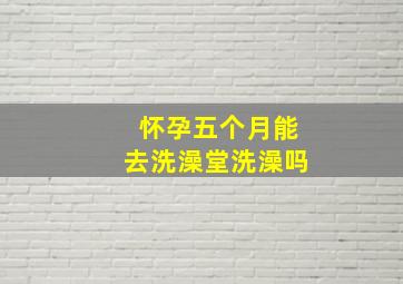 怀孕五个月能去洗澡堂洗澡吗