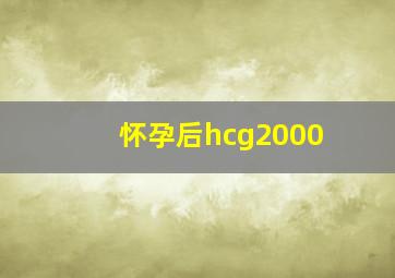 怀孕后hcg2000