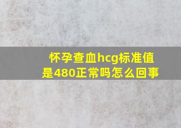 怀孕查血hcg标准值是480正常吗怎么回事