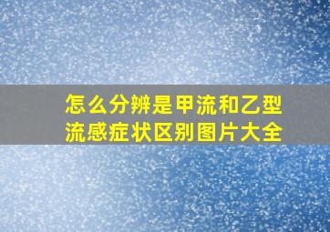 怎么分辨是甲流和乙型流感症状区别图片大全