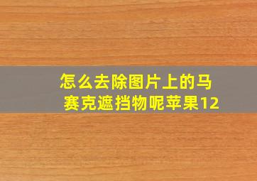 怎么去除图片上的马赛克遮挡物呢苹果12