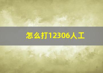 怎么打12306人工