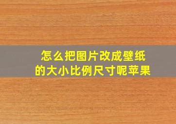 怎么把图片改成壁纸的大小比例尺寸呢苹果