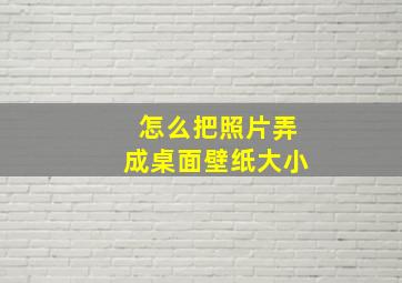 怎么把照片弄成桌面壁纸大小