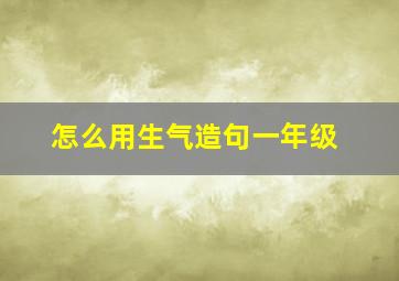 怎么用生气造句一年级